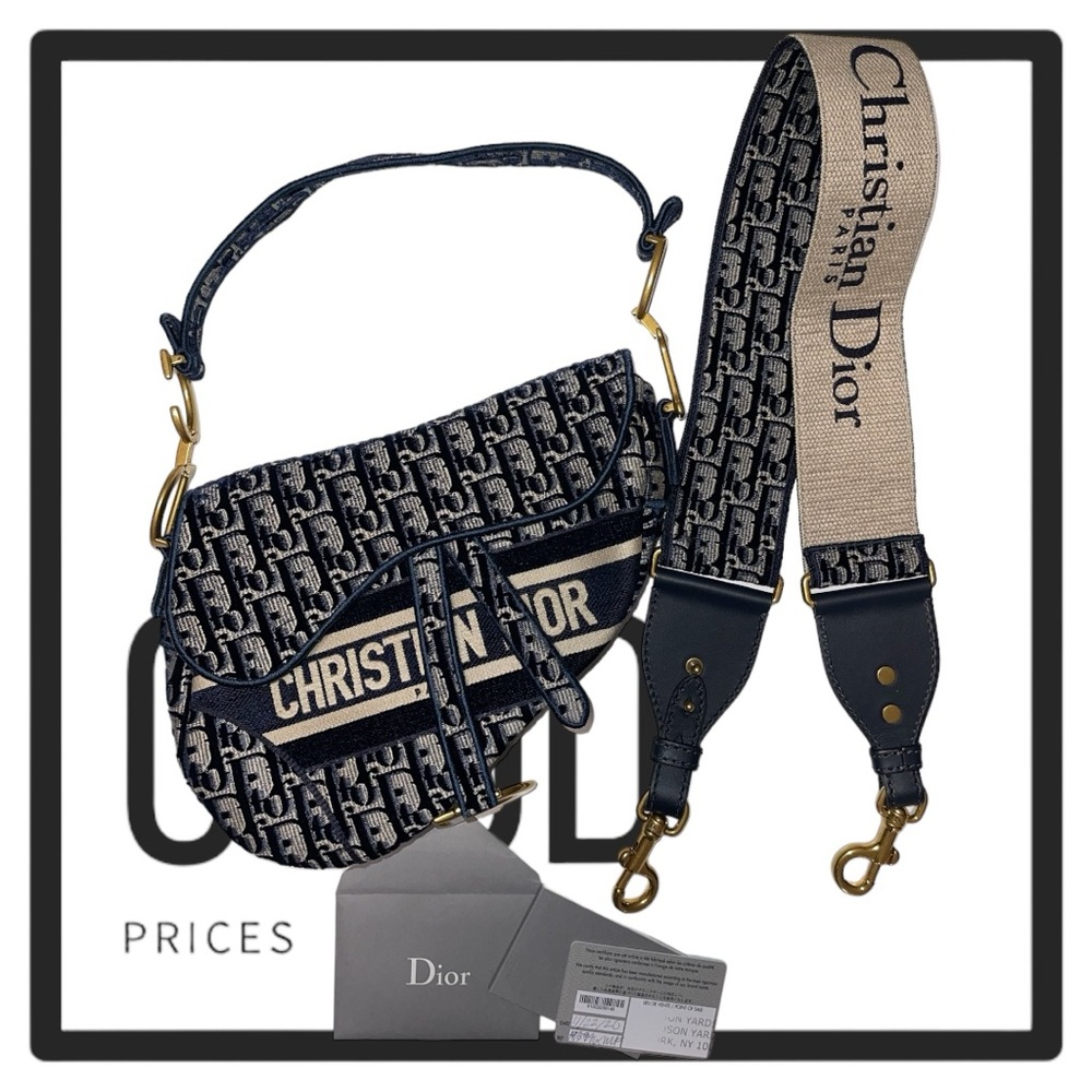 Dior Black and Cream Shoulder Bag